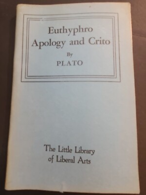 Euthyphro Apology & Crito Plato Little Library of Liberal Arts #4 Booklet 65 Pgs
