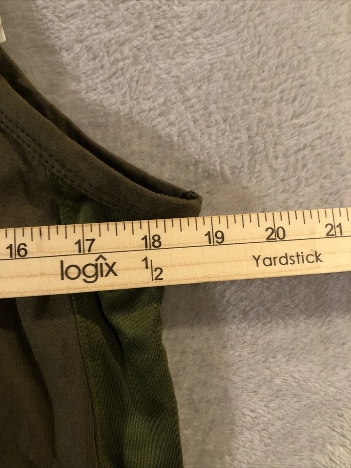 Men’s Cotton Tank Top Green Shirt Size Large - image 4 of 4