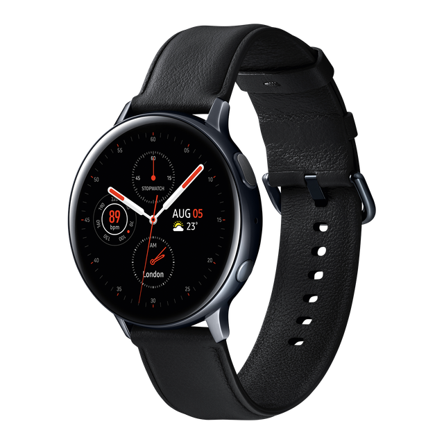 Samsung Galaxy Active2 SM-R825U 44mm Black Leather Buckle Smart Watch - (SM-R825USKAXAR) for
