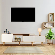 TV stand Wood Entertainment Units Center Media Console Storage Shelf 2 Drawer US