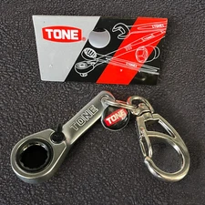 Tone Japan | G-032 key chain | 10mm Reversible offset ratcheting wrench