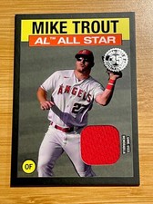2021 Topps Mike Trout 1986 Baseball 35th Anniversary Relics Red Patch Black /199