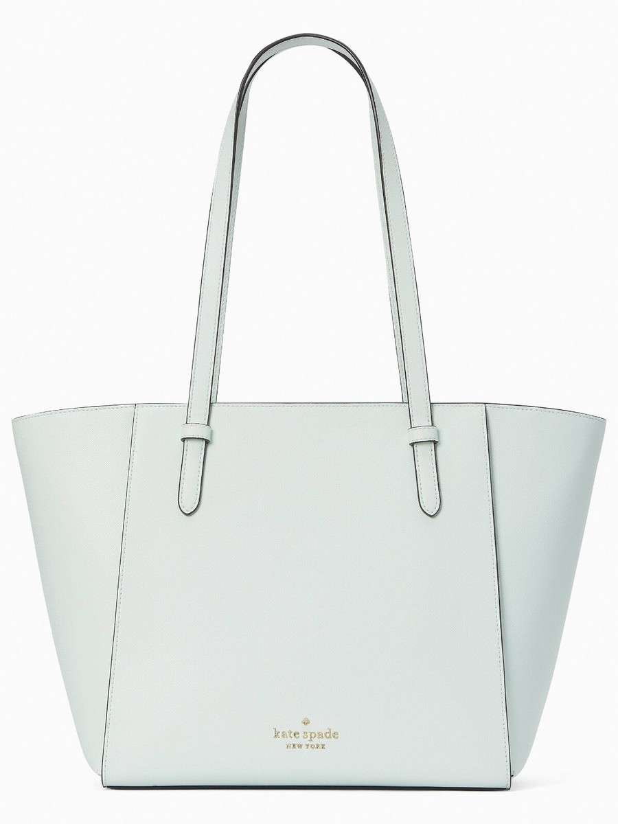 kate spade ホワイト トートバッグ kate spade ホワイトレザートートバッグ - メルカリ