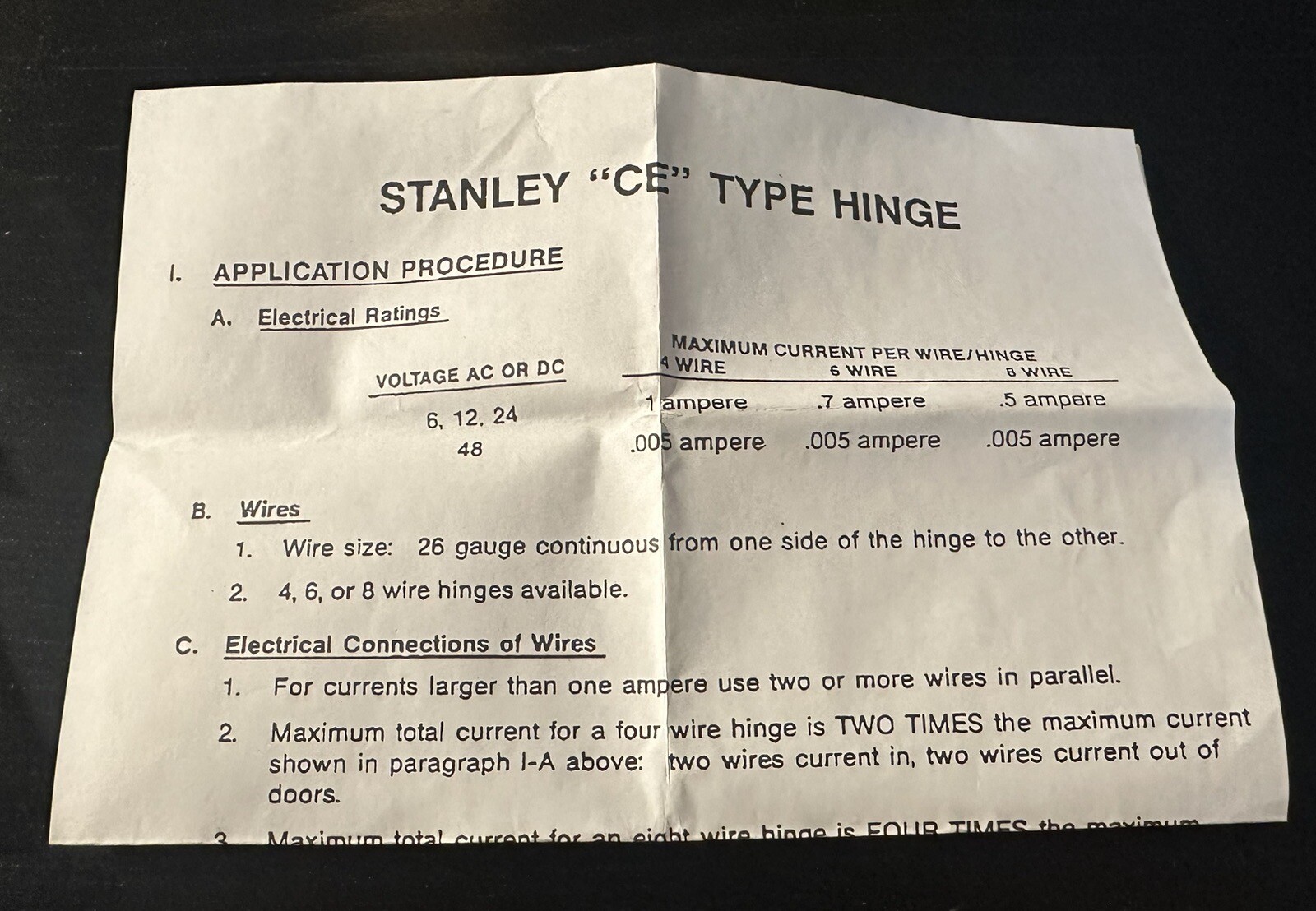 NEW STANLEY CEFBB17956 CE TYPE ELECTRICAL HINGE Satin Bronze 4.5