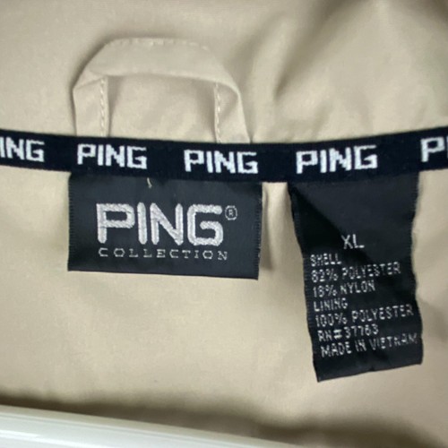 Ping Golf Jacket Windbreaker Coat Mens XL Khaki Green Short Sleeve - Picture 5 of 13