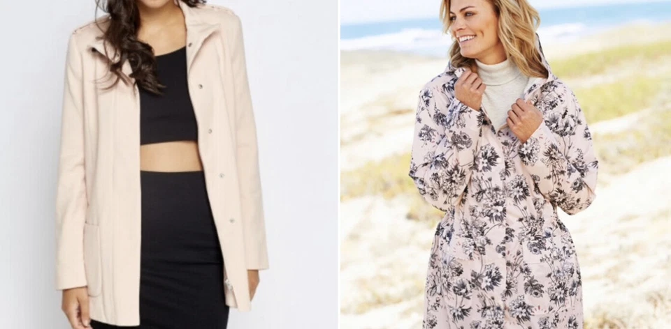 Chaqueta Parka Floral Pájaro Abrigo Botánico - Elige Talla 10 12 14 16 18 Foto 2 de 4