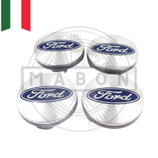 Set 4 Coprimozzo Copri Mozzo Borchie 54mm per Ford Focus Fiesta Mondeo Argento