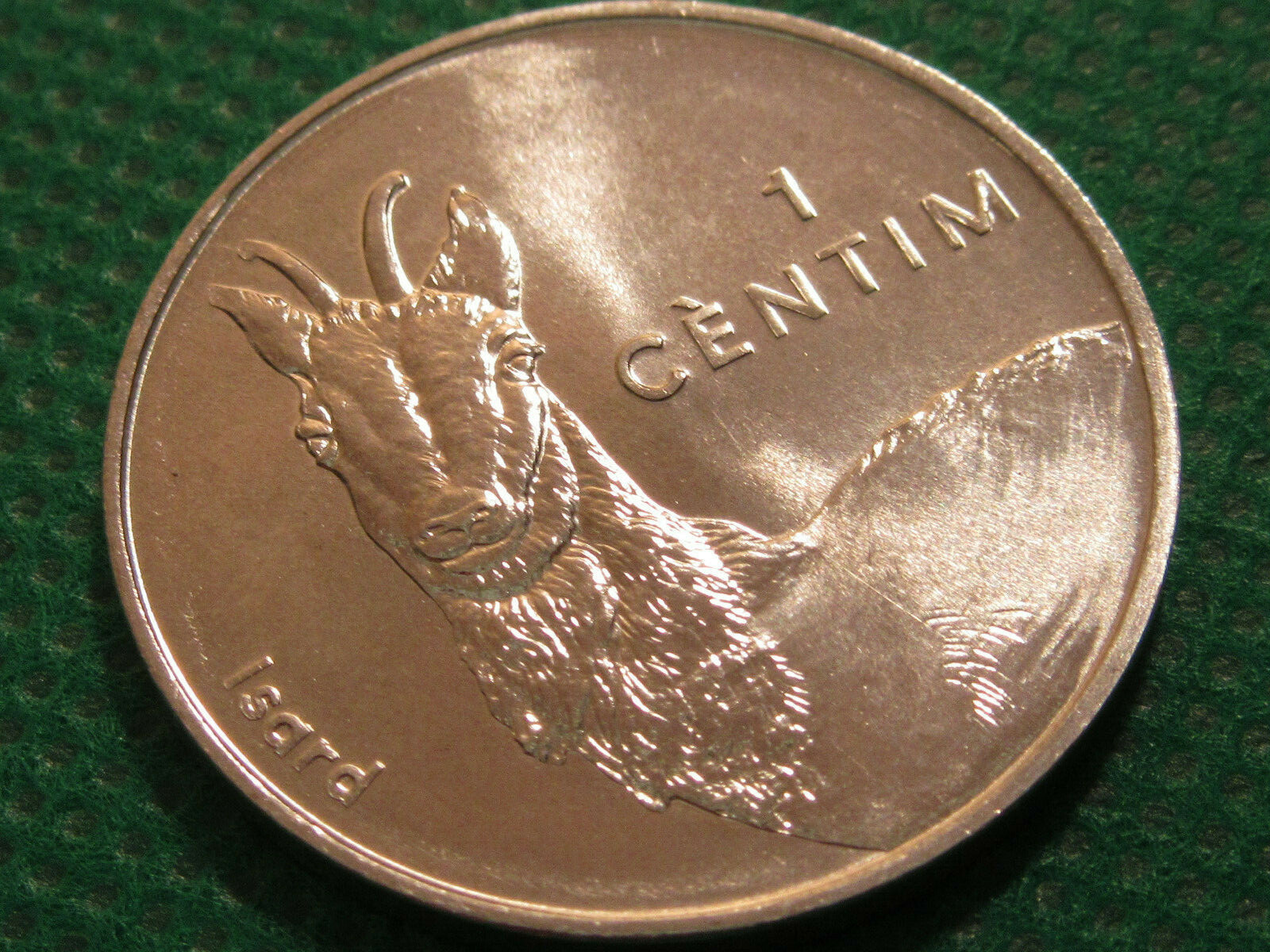 2002 Andorra Coin 1 centim   ISARD  nice large coin one year type ebayship