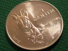 2002 Andorra Coin 1 centim   ISARD  nice large coin one year type ebayship