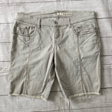 DKNY Jeans women 14 jean shorts w/freyed hem grey