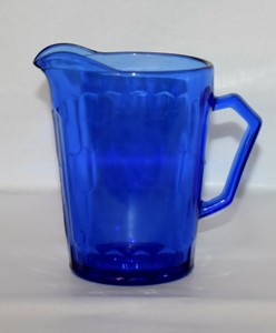 Vintage Hazel Atlas Aurora Pattern Cobalt Blue Depression Glass 4 1 2 Creamer Ebay