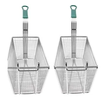 Heavy Duty Deep Fry Basket *(13-1/4"L x 6-1/2"W x 5-7/8"H) *(2-Pieces of Pack)