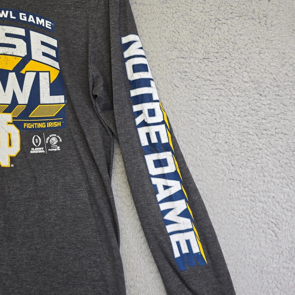 Notre Dame Fighting Irish Shirt Adult Medium 2021 Rose Bowl Long Sleeve Fanatics - Image 3 of 4