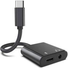 USB-C HEADPHONE ADAPTER EARPHONE 3.5MM JACK CHARGER PORT for PHONES  TABLETS