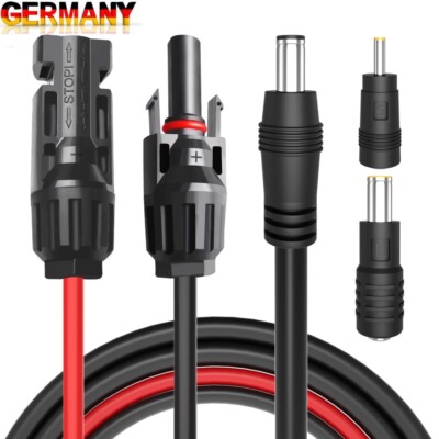 Solarpanel-Anschluss an DC5,5 × 2,1mm Verlängerungskabel 13 AWG DC8 DC4 × 1,7mm