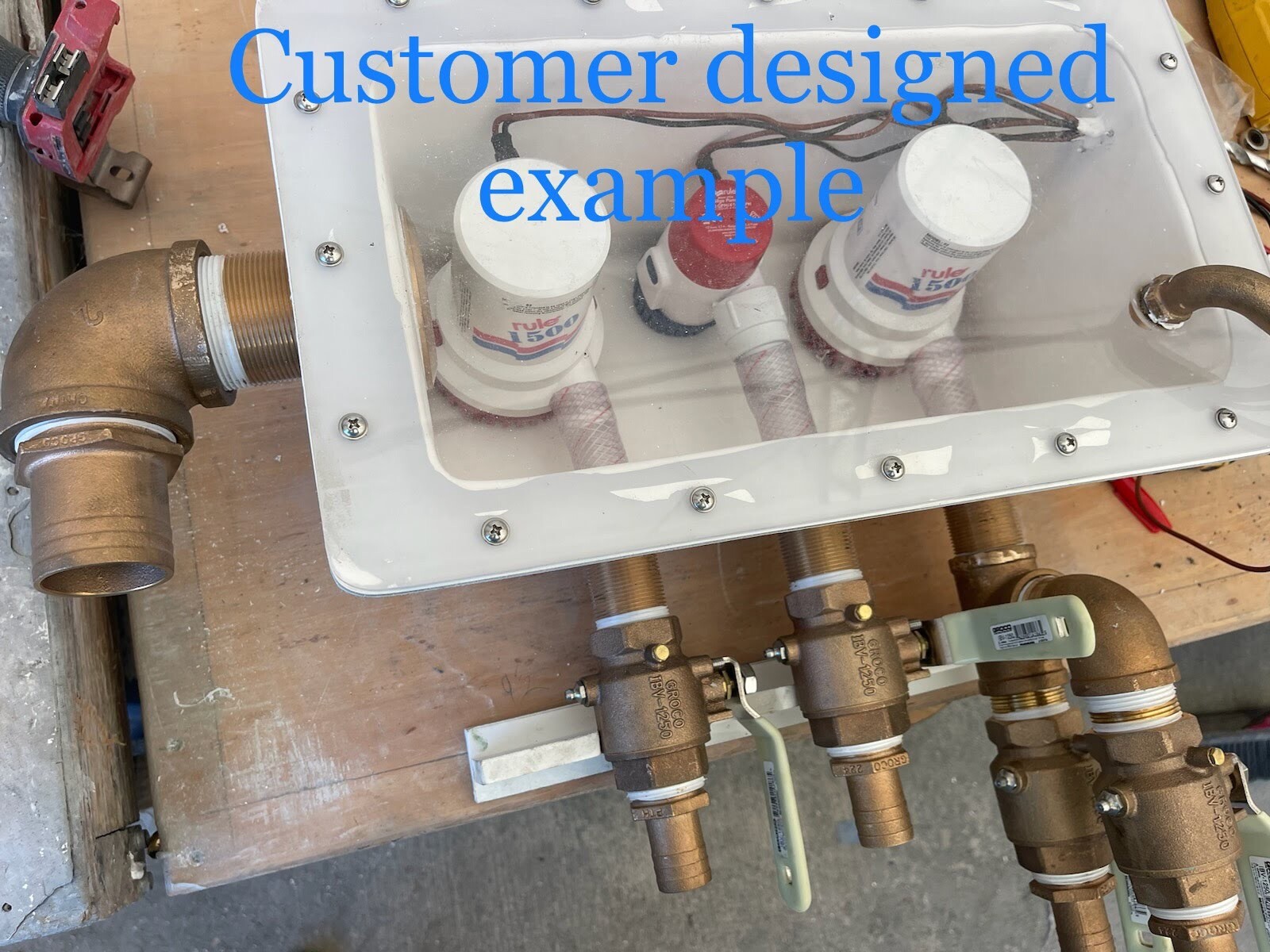 Large Sea Chest Baitwell or Livewell Pump Box Only eBay