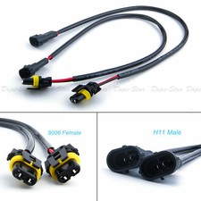 H11 H8 To 9006 Stocket Extension Wire Harness Cord Cable Hid Ballast Conversion