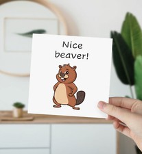 Nice Beaver Card, Card For Her, Rude Valentine's Day, Rude Anniversary Card