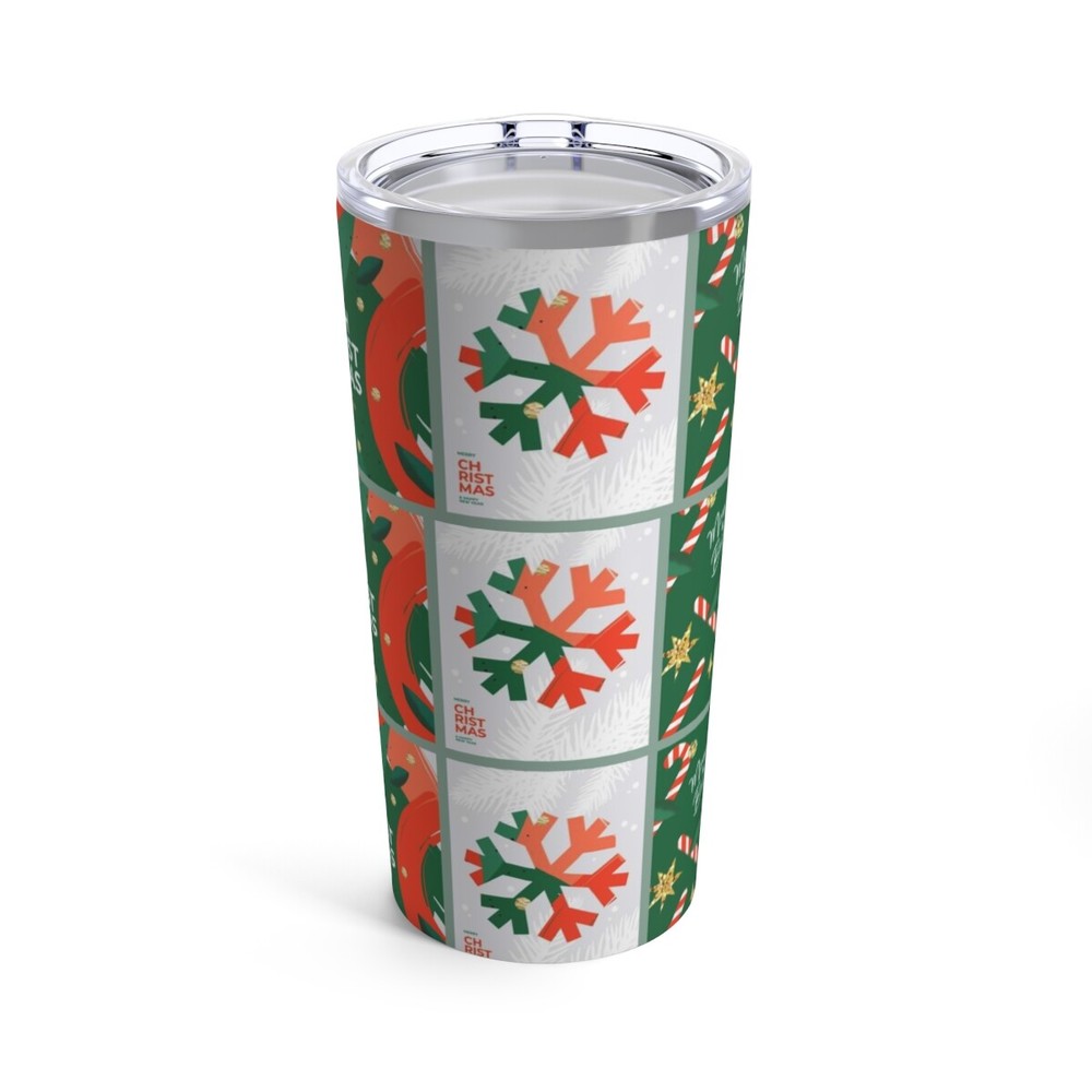 20oz Vibrant Christmas Tumbler with Festive Design