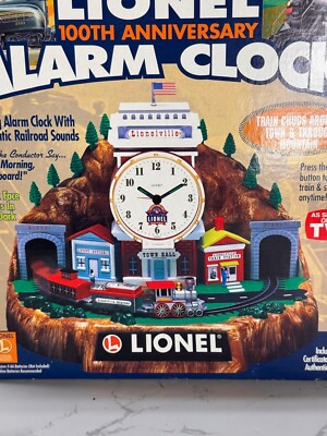 『レア』LIONEL TRAINS 100th ALARM CLOCK Lionel 100th Anniversary Train Station Animated Alarm Clock
