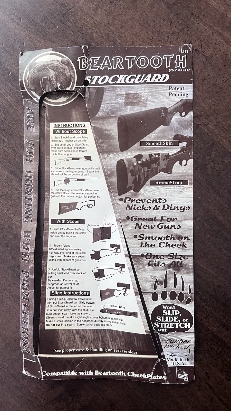 Vintage Beartooth Products Stock Guard Neoprene Cover Original