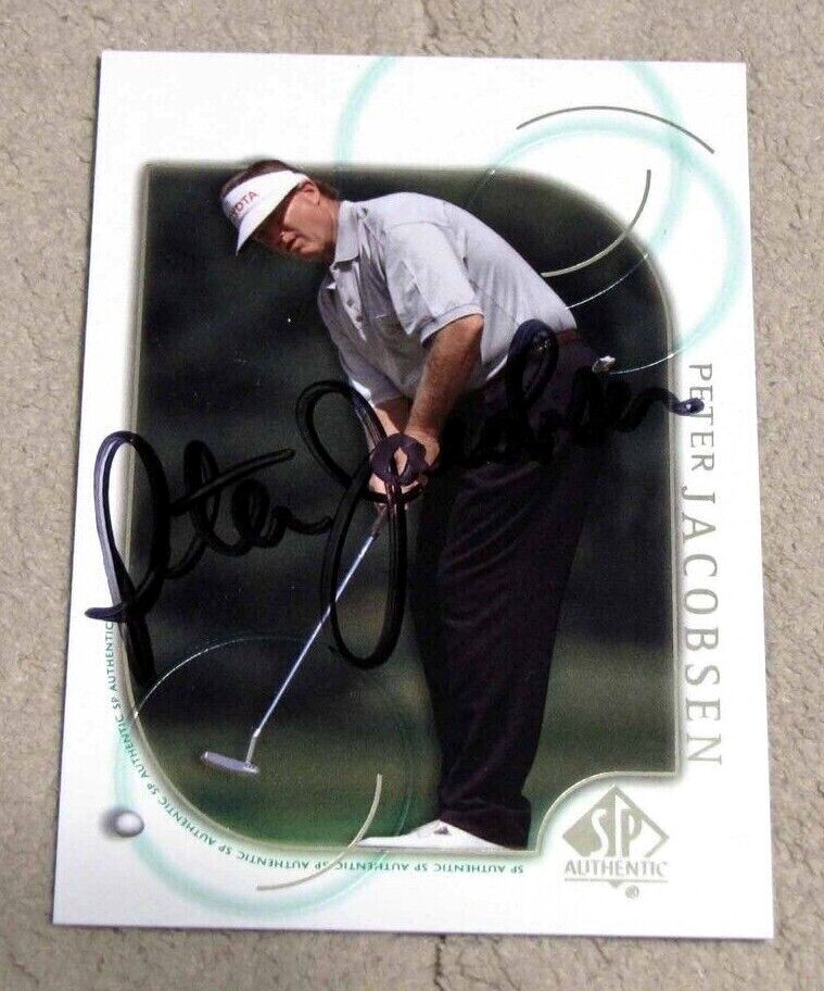 2001 SP Authentic #31 Peter Jacobsen Hand Signed Auto - PGA Golf