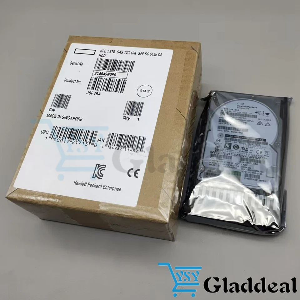 New J9F49A 787649-001 HPE MSA 1.8TB 2.5" SAS 10K 12G SFF BC HDD Hard Drive - Image 4 of 4