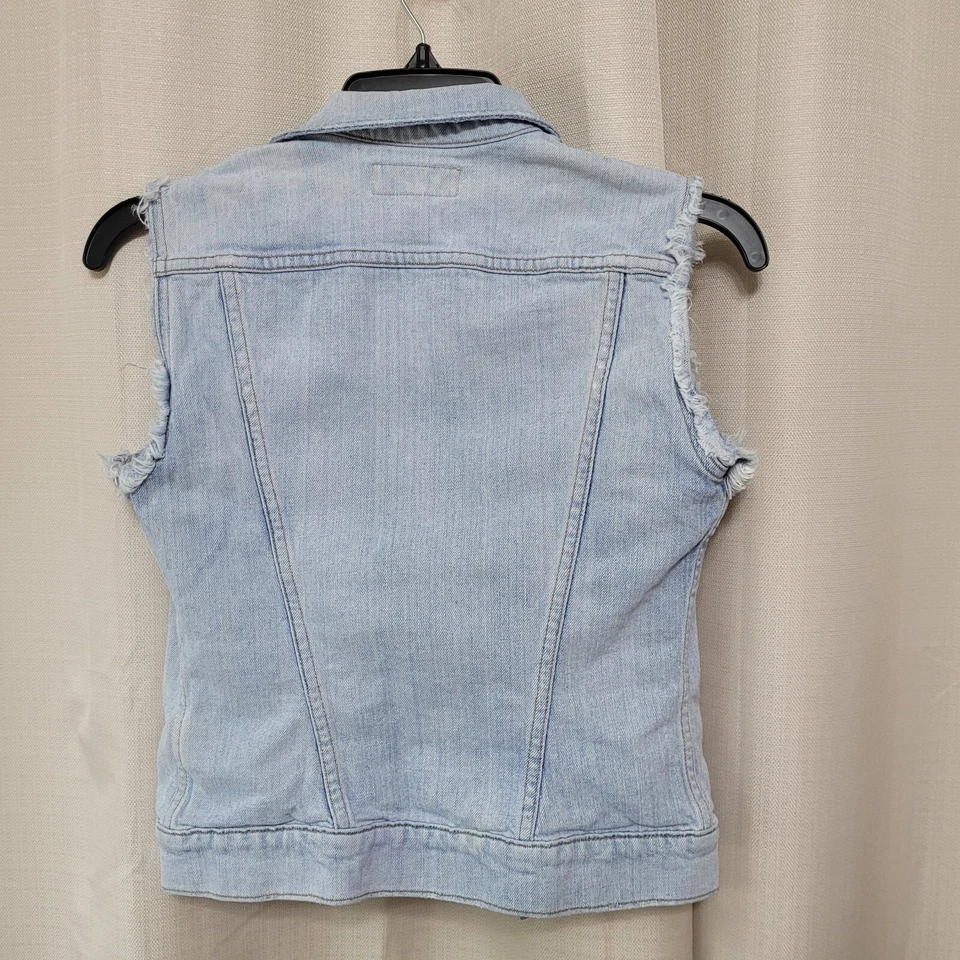 J Brand Fray Sleeveless Jean Vest Women's Size XS Faith Light Wash Denim - Image 2 of 4