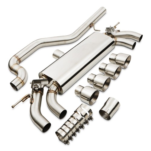 SISTEMA DE ESCAPE CATBACK CON VÁLVULA ACERO INOXIDABLE CAT BACK PARA VOLKSWAGEN GOLF R MK7 13-20 - Imagen 2 de 12