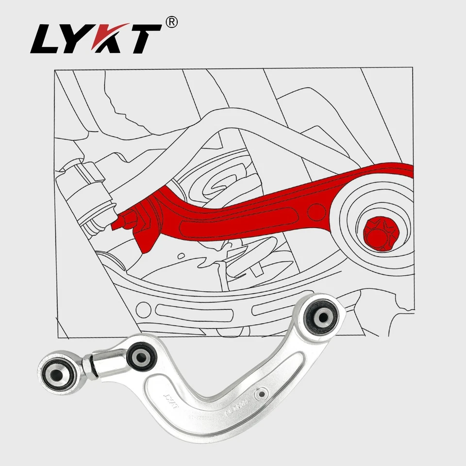 LYKT 2pcs Adjustable Alignment Rear Camber Arms Kit for Audi S4、A4、S5、A5、RS5 Foto 2 de 4