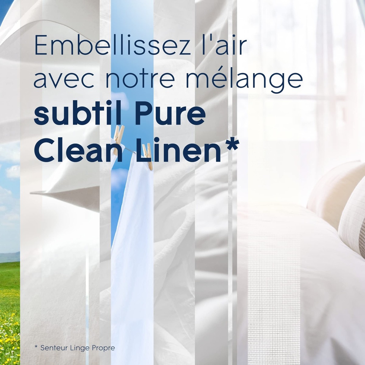 Recharge Glade Sense & Spray Pure Clean Linen - Lot De 2 - Infusé Aux Huiles Essentielles