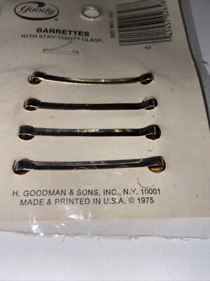 Vintage Goody Stay Tight Barrettes 2 inch Faux Tortoise 4  display picture 3