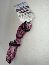 Coastal Pet Secure Away Adjustable Dog Collar Pink Paw Prints Size SMALL 10-14”