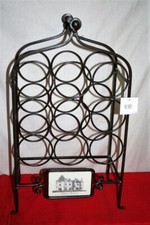 Wrought Iron 9 Bottle Wine Rack Château Bordeaux BNIB
