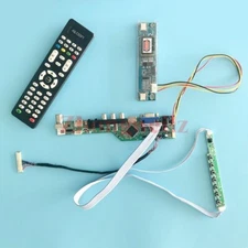 For LTM185AT01/LTM185AT02 LVDS 30P 2-CCFL 1366x768 VGA+HDMI+AV+USB Driver Board 