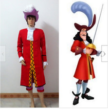 Peter Pan Captain Hook Cosplay Costume Adult Men Outfit Custom Made  