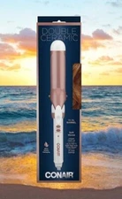 Conair Double Ceramic Curling Iron 1 1/2-inch Barrel Iron White/Rose Up To 400 F