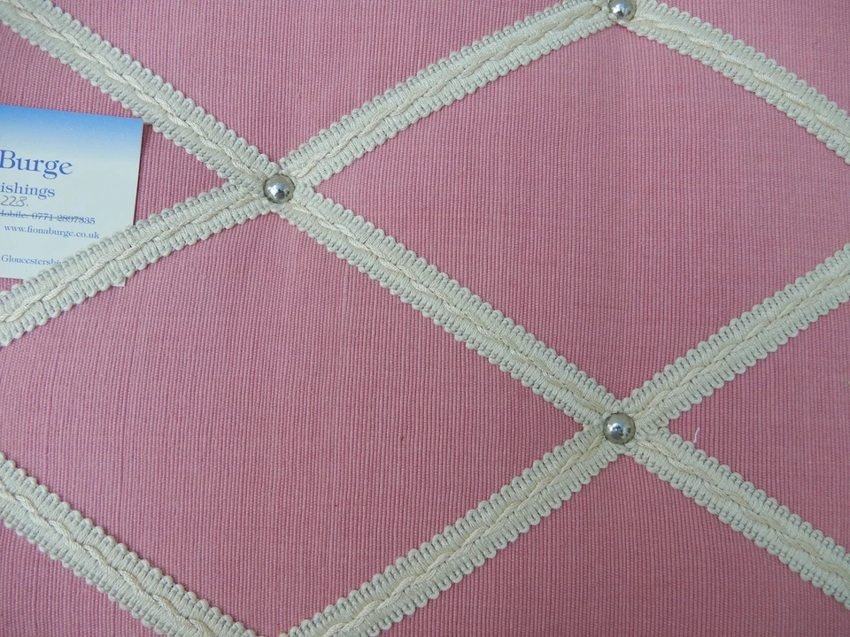 Handmade Pink Fabric, Memo Board, Message Board, Notice Board by Fiona Burge New - Image 4 of 4