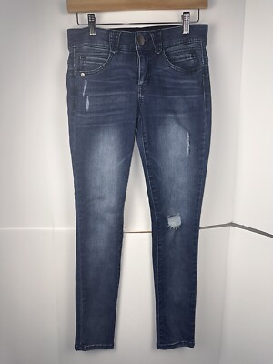 Democracy Jeans Womens Sz AB Tech Stretch Waist Blue Dark