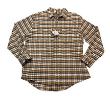 Drake Waterfowl Men s Flannel Shirt Medium NWT Plaid Long Sleeve YLW/GRN/GRAY