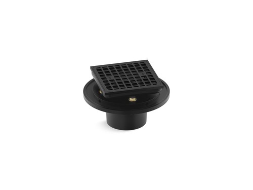 KOHLER K- 22673-BL SCARICO DOCCIA PIASTRELLATO DESIGN QUADRATO, Nero Opaco