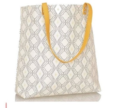 Thirty One 31 Around the Town Tote Purse Dotted Geo Pebble Fields of Gold  NEW