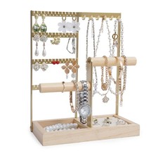 Gold Jewelry Display Stand - Earring, Necklace  Bracelet Organizer, Elegant ...