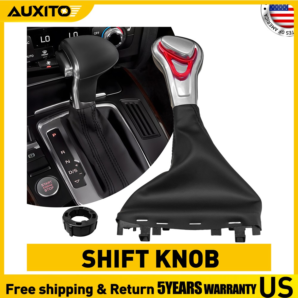 Gear Shift Knob Shifter Leather Gaiter Boot Cover Black Fit Audi A4 A5 A6 Q5 Q7