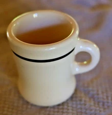 Wallace China California Mug Cup restaurant ware cream color with line