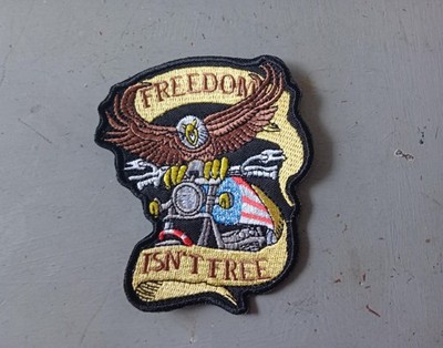 Aufnäher Patch Stoffe Thermoaufkleber Biker AIGLE FREEDOM: 10 cm mal 8,7 cm 