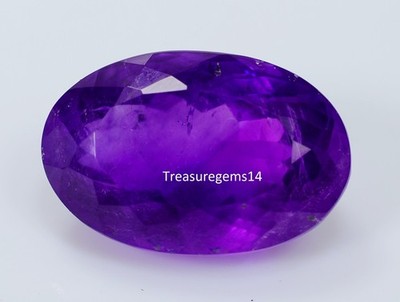 10.9 Ct 9X12X15 Natural Deep Purple Amethyst faceted Oval Gemstone KA-507