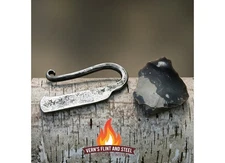 Hand Forged Colonial Style English Flint and Steel Firestarting Kit. Plus More
