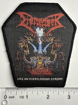 Dismember Like an Everflowing Stream Coffin black border woven patch
