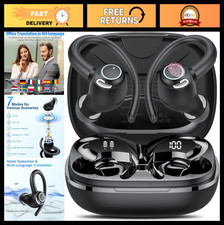 Real-Time AI Translation Earbuds, 164 Languages, 3-in-1 Bluetooth Headphones, 48